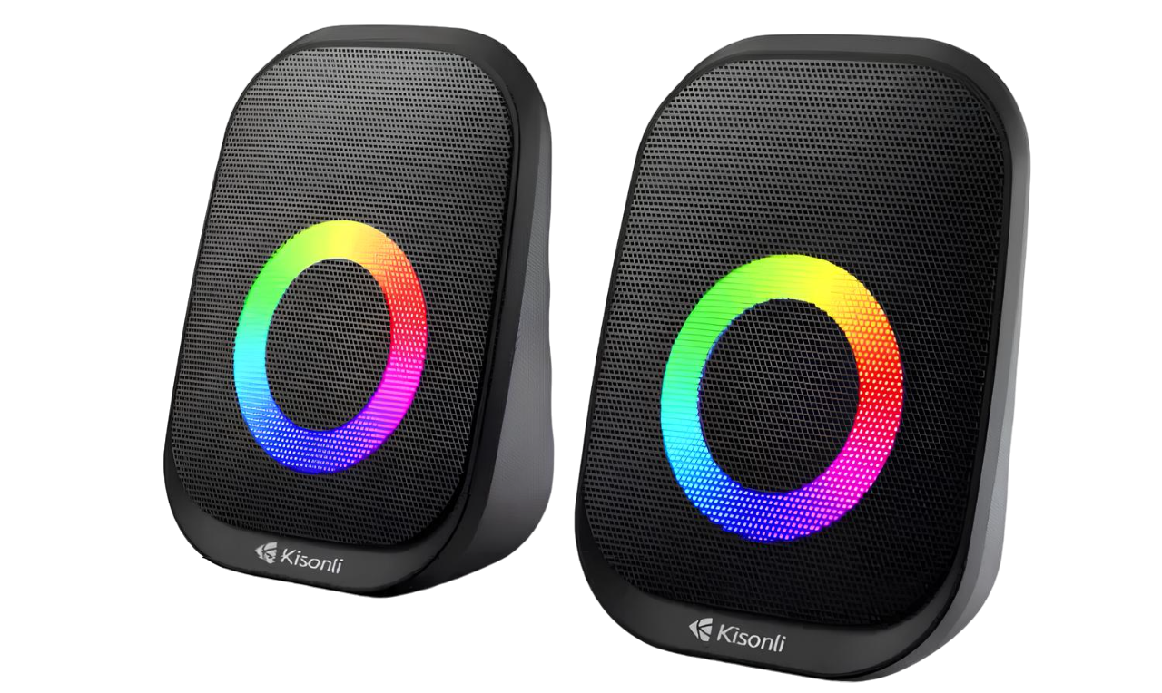 Колонки Kisonli X7 RGB, черный 