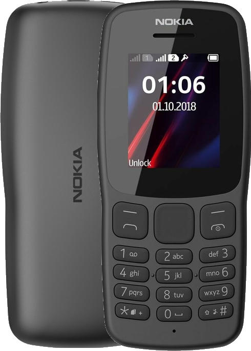 Nokia 106 (2018) Dual Sim, чёрный