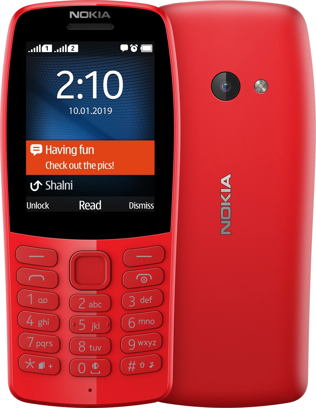Nokia 210 Dual Sim, красный