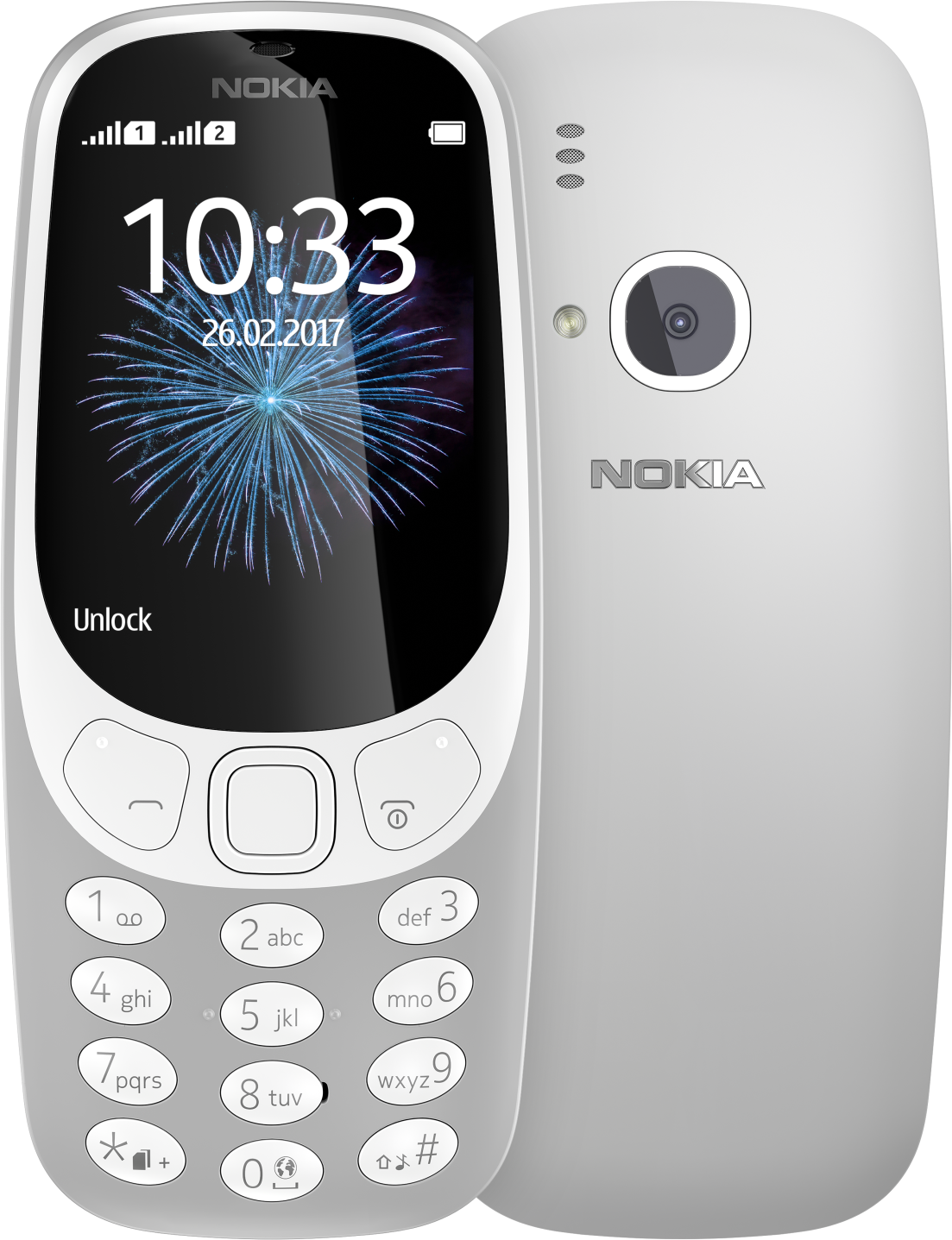Nokia 3310 Dual Sim (2017), серебристый