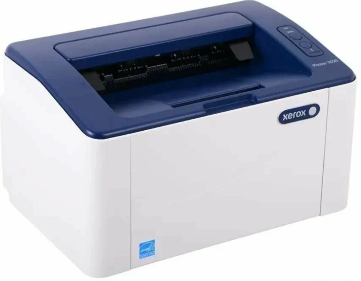 Принтер лазерный Xerox Phaser 3020 (P3020BI#), A4, ч/б, печ. до 20 стр/мин., 1200 x 1200 dpi, USB, W
