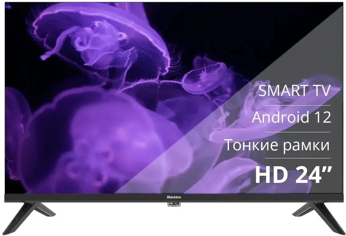 Телевизор LED 24" Blackton Bt 24FS32B Black 1366x768 HD Ready Smart TV 60 Гц 180 кд/м2