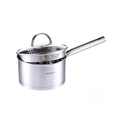 HOFFMANN 5616-2 Ковш с крышкой, нерж. сталь, 3- х сл. капс. дно, 1,9 л.(16 см.)