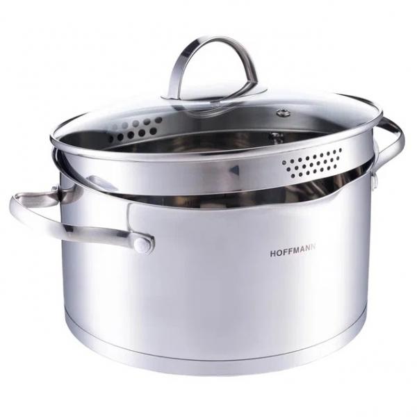HOFFMANN 5620 Кастрюля со сливом , нерж. сталь, 3.6 л.(20см)
