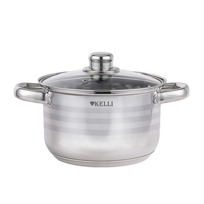 Kelli KL4293-22 Кастрюля из нержавеющей стали 4,5л KL-4293-18 (1х6)