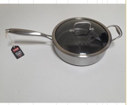 OMS Сотейник с крышкой из нерж.стали с внут.воронением,размер 28 см, арт.15505-IND-28