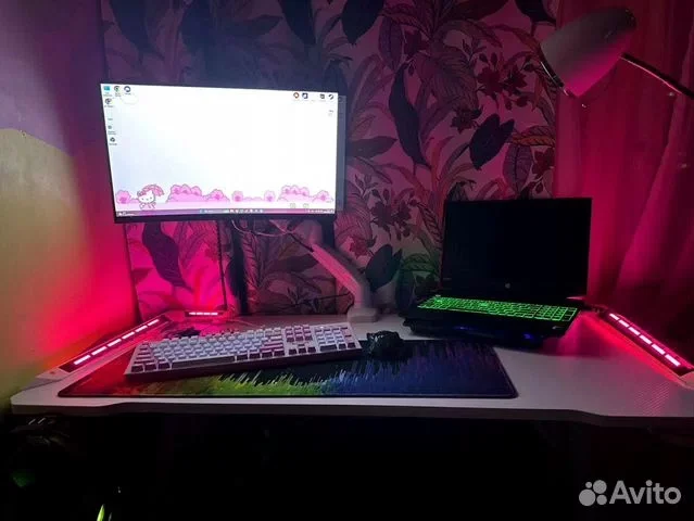 Defender Игровой стол Infinity RGB,подвес круж+гарн.,бел,120