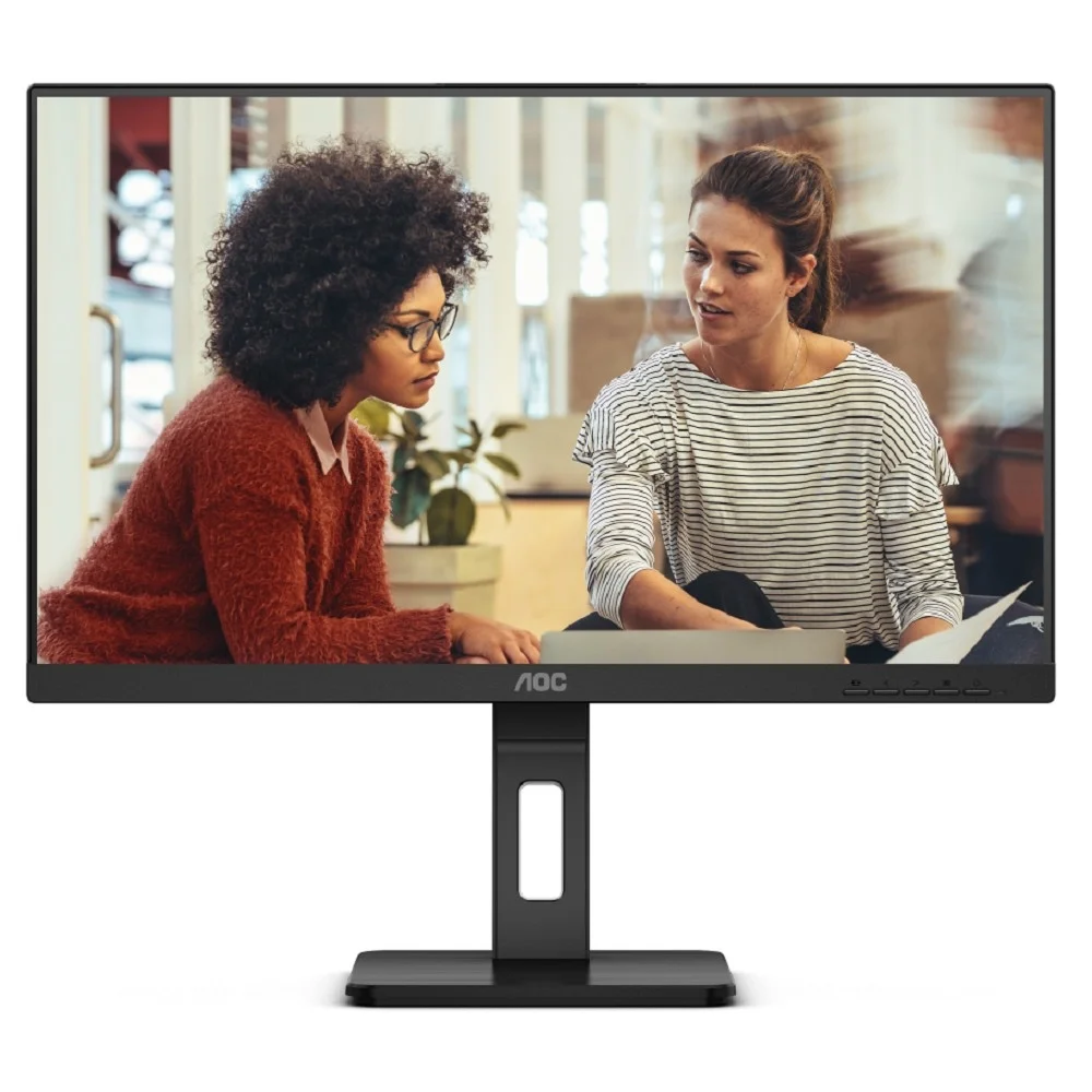 МОНИТОР 23.8" AOC 24E3QAF Black с поворотом экрана (IPS, 1920x1080, 75Hz, 4 ms, 178°/178°, 300 cd/m, 1300:1, +HDMI 1.4)