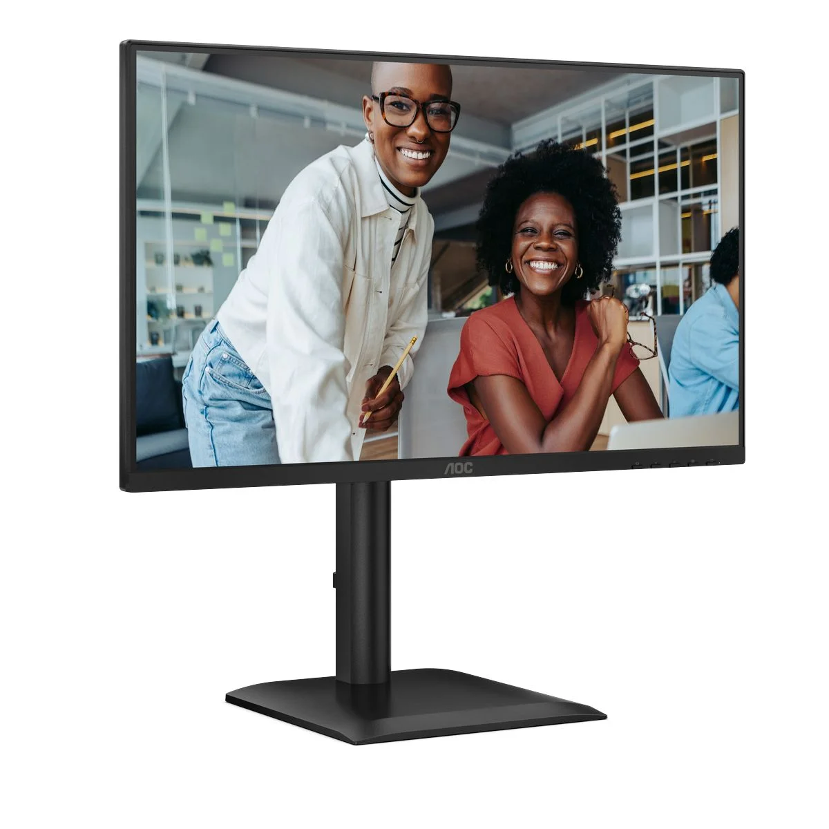 МОНИТОР 23.8" AOC 24E4U Black с поворотом экрана (IPS, 1920x1080, 120Hz, 1 ms, 178°/178°, 300 cd/m, 1500:1, +HDMI, +DP)