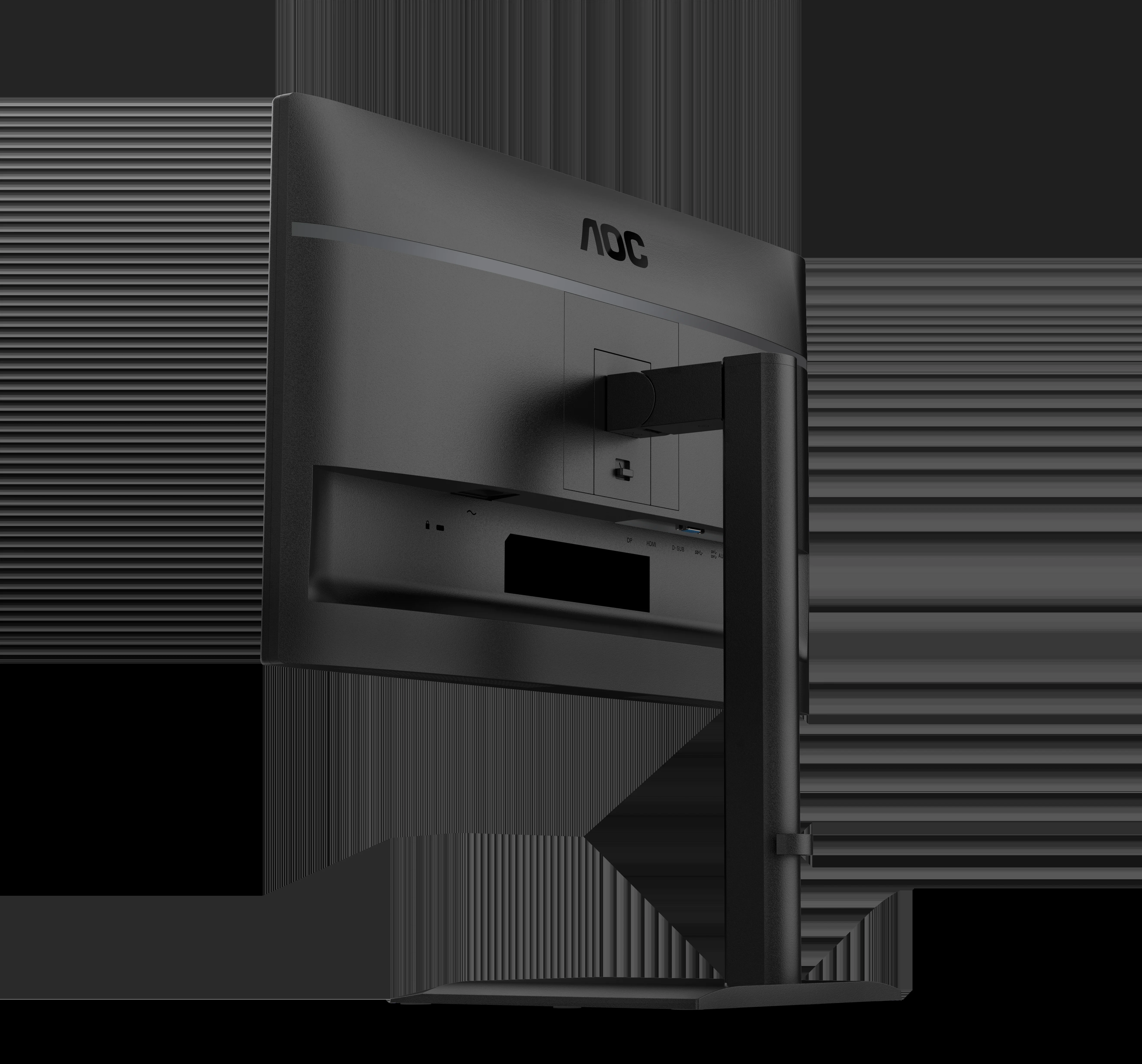 МОНИТОР 23.8" AOC 24E4U Black с поворотом экрана (IPS, 1920x1080, 120Hz, 1 ms, 178°/178°, 300 cd/m, 1500:1, +HDMI, +DP)