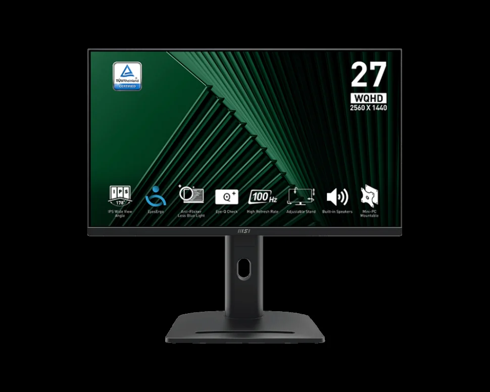 МОНИТОР 23.8" MSI PRO MP242PMG Black с поворотом экрана (IPS, 1920x1080, 120Hz, 4ms, 178°/178°, 300 cd/m², 1300:1, +VGA,
