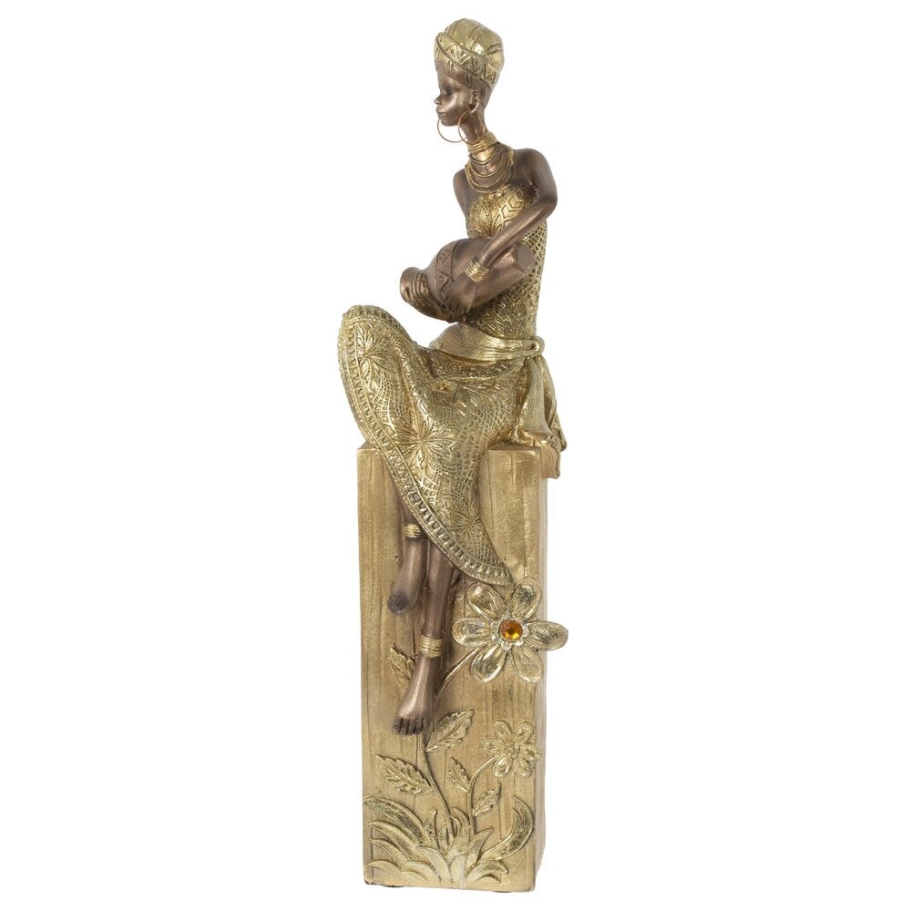 Фигурка декоративная "Африканка", L9 W9 H36,5 см