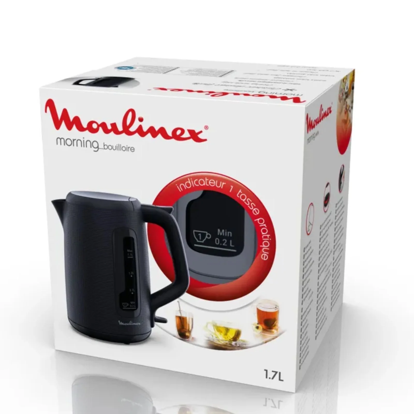 Эл,чайник Moulinex Noveo BY2M0810, Объем 1.7 л,2400 Вт, шнур 0.8 м