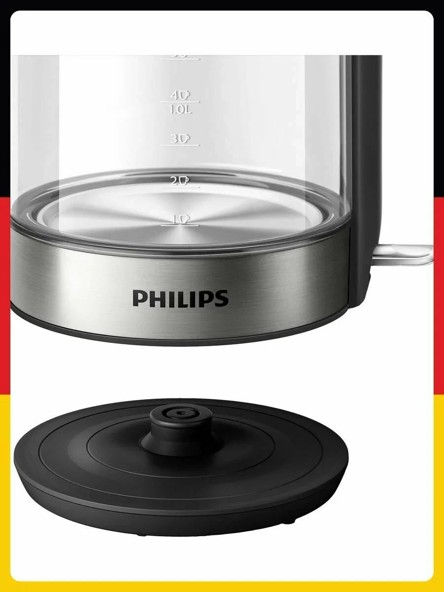 Эл,чайник Philips HD9339/80 (2200Вт, 1,7л, металл/стекло)