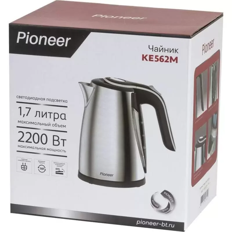 Эл,чайник Pioneer KE562M  1,7 л, 2200 Вт.
