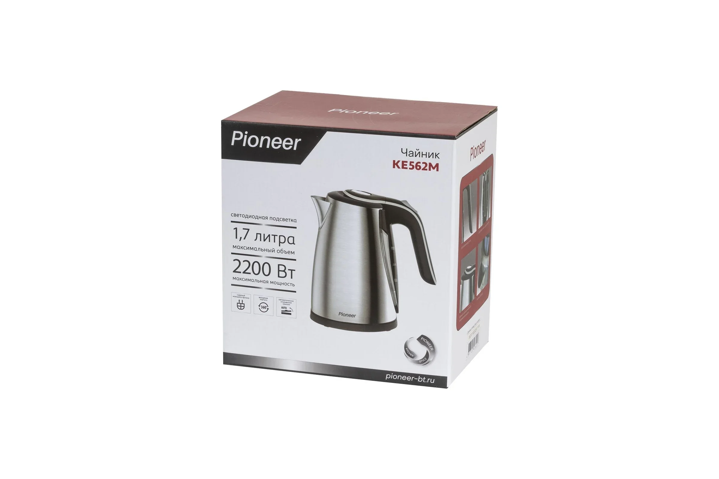 Эл,чайник Pioneer KE562M  1,7 л, 2200 Вт.