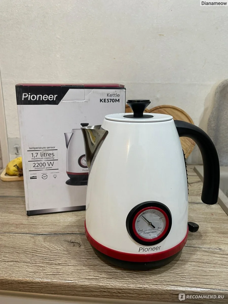 Эл,чайник Pioneer KE570M 2200 Вт, 1,7 л, сталь