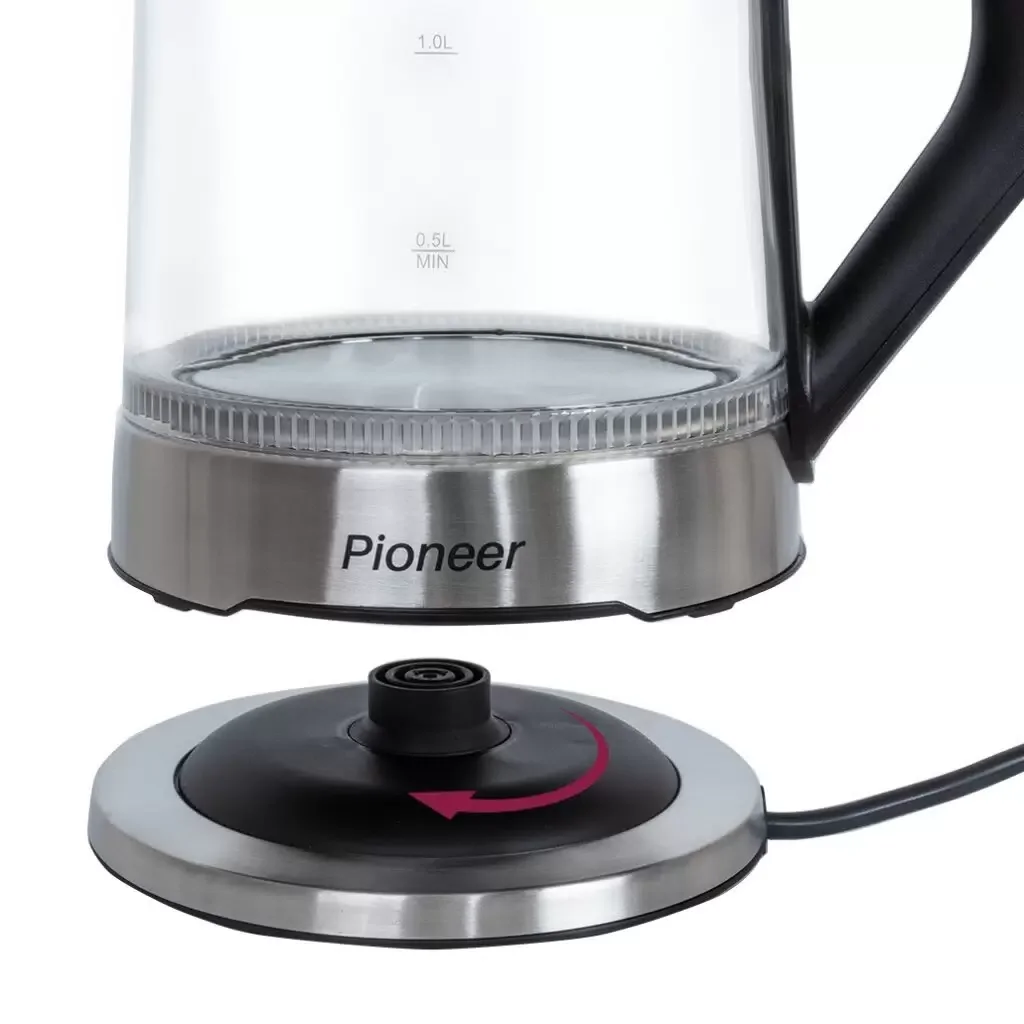 Эл,чайник Pioneer KE803G 2200Вт, 1,7л, стекло