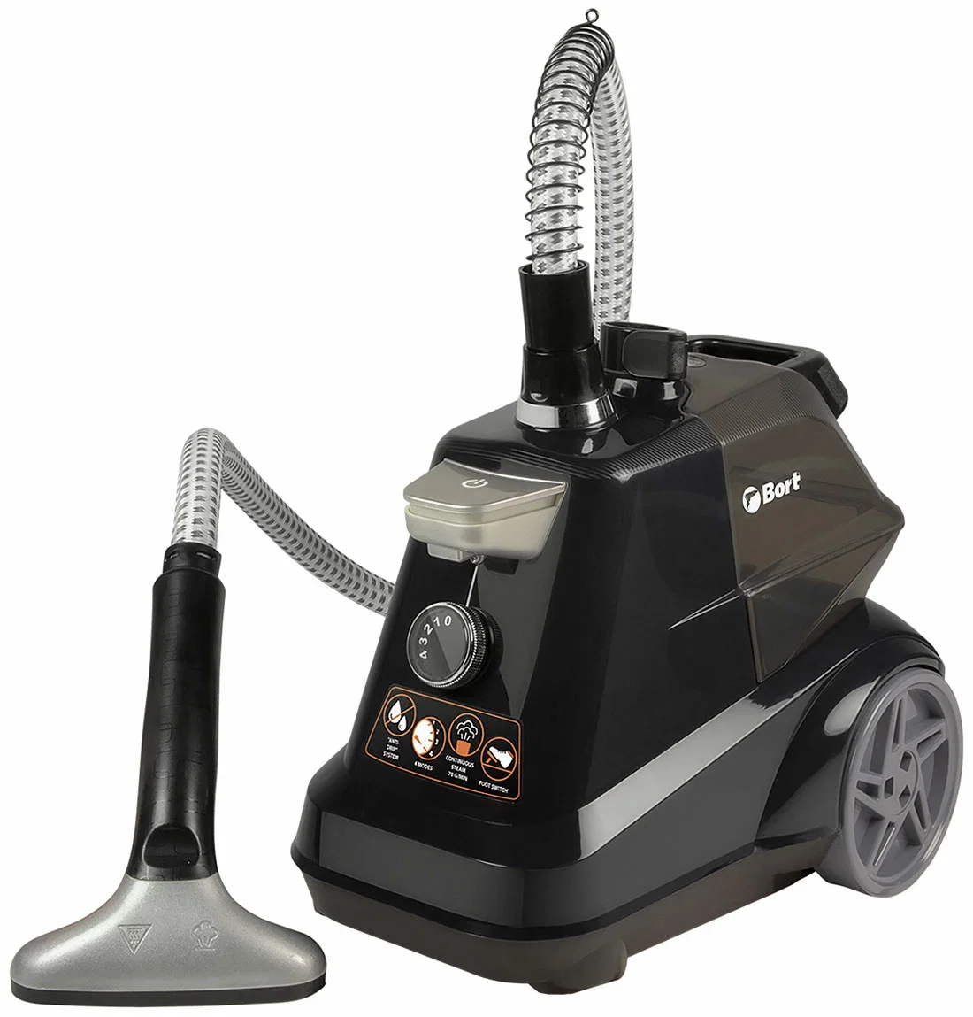 Отпариватель Bort Comfort + Black Edition черный, 2350 Вт, 70 г/мин, 3000 мл