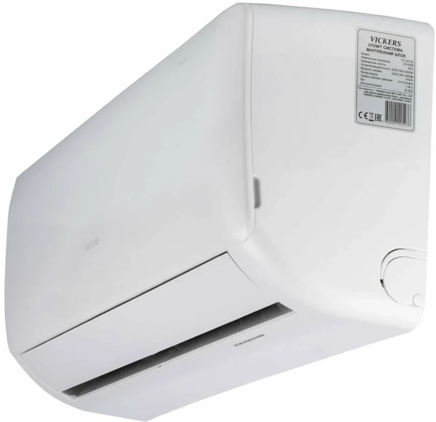 Кондиционер VICKERS VCH-24HE (24000Btu) 71кв.м 4 скорости 18-43 °C