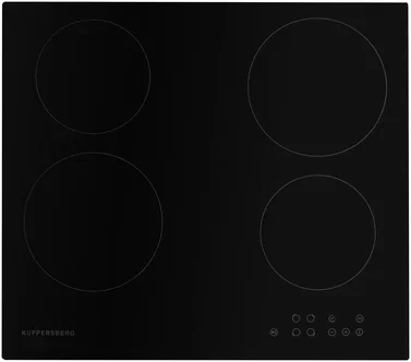 Электрическая варочная панель Kuppersberg ECO 601/ширина 60 см, 4 зоны ускоренного нагрева HI-Light, сенсорное управление, 5 цифровых дисплев, 9 уровн