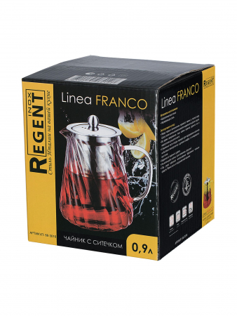 Regent Чайник заварочный 0,9 л c ситечком Linea FRANCO