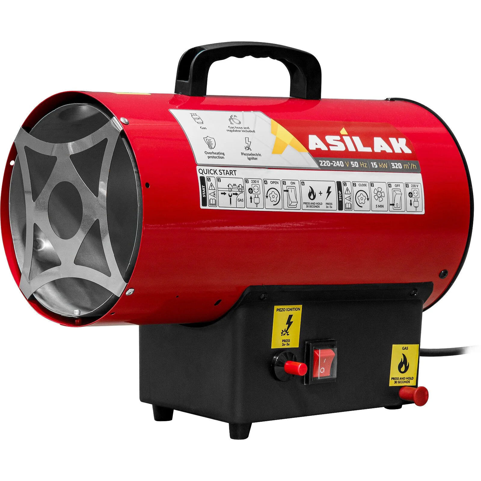 Тепловая пушка и завеса Asilak SLG-10000 (10 кВт 320 куб.м/час) (AS6310-1)
