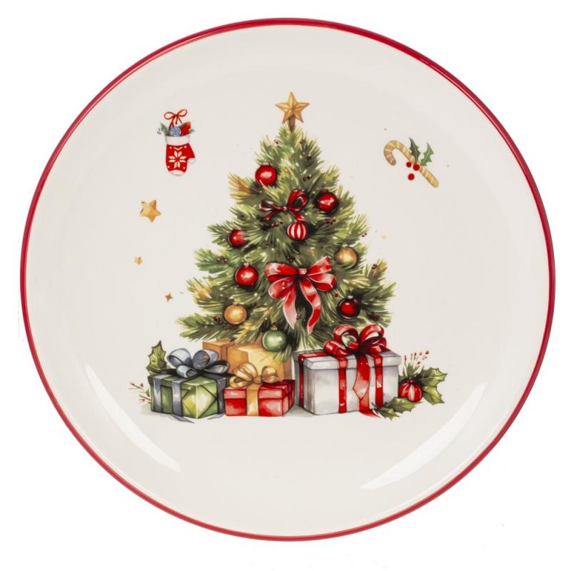 РЕМЕКО Тарелка "Елочка", D24 см, L25,5 W25,5 H2 см
