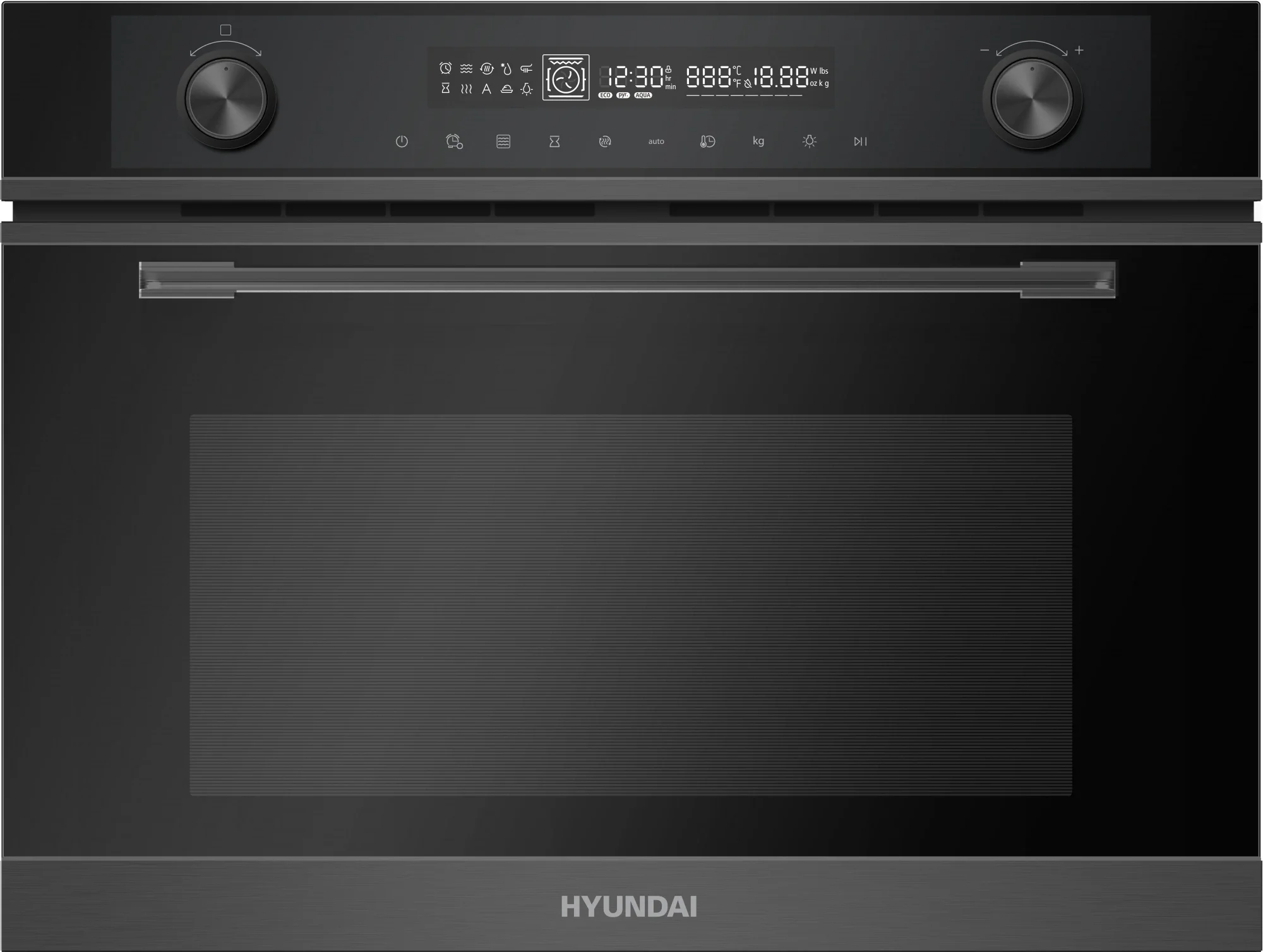 Духовой шкаф Электрический Hyundai HMEO 6580 DX черный/графитовый