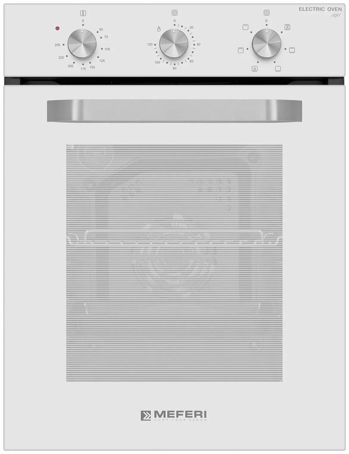 Духовой шкаф Электрический Meferi Light MEO456WH белый/нержавеющая сталь