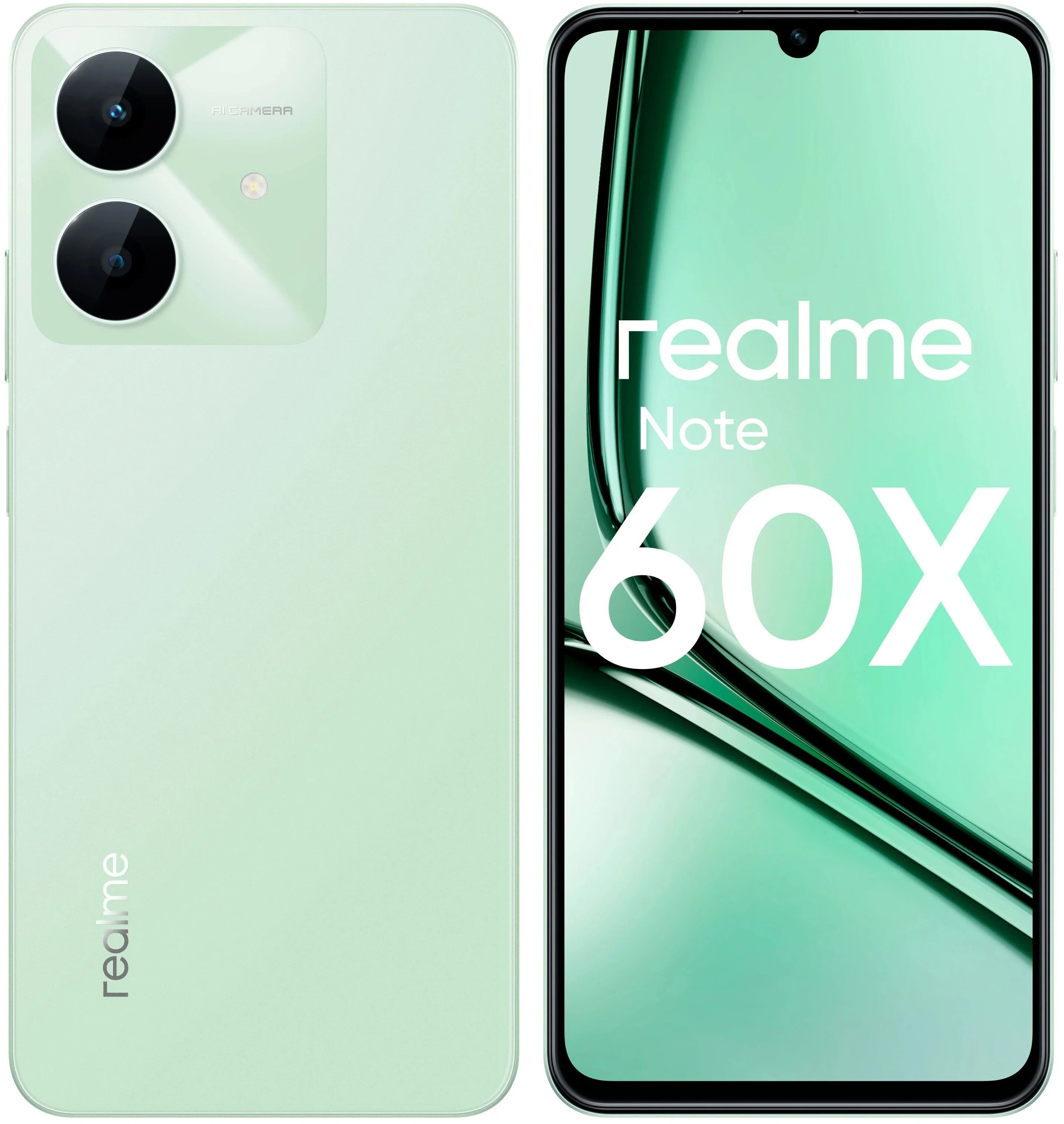 Смартфон Realme Note 60х RMX3938 3/64Gb, зеленый