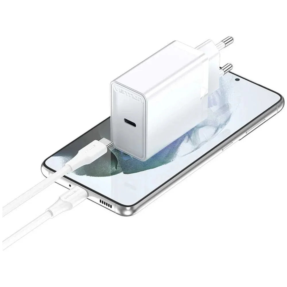 Зарядное устройство Vention з/у 25W и кабель USB-C 3А, белый (FAHWF-EU)