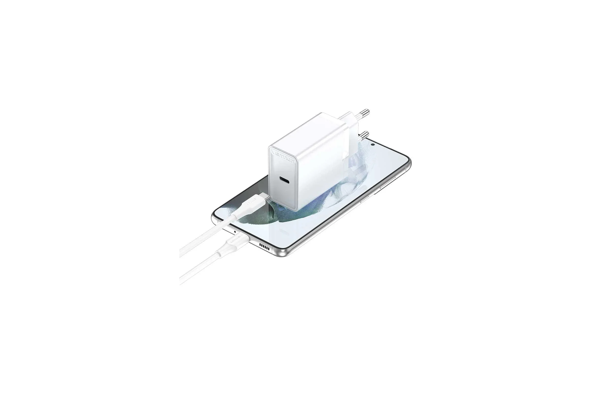 Зарядное устройство Vention з/у 25W и кабель USB-C 3А, белый (FAHWF-EU)