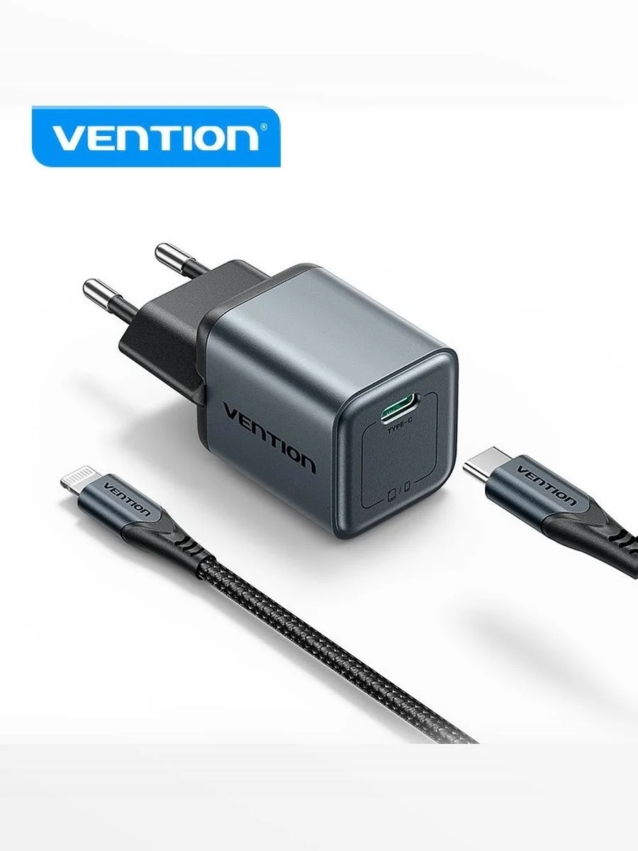 Зарядное устройство Vention на 1 порт USB С, GaN, 20W, белый (FEPW0-EU)