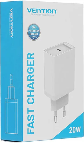 Зарядное устройство Vention на 2 порта USB A+C, QC 4.0, белый (FBBW0-EU)