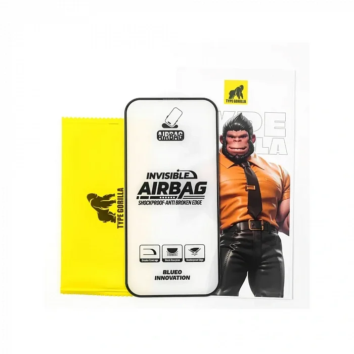 Защитная пленка и стекло Type Gorilla 3D Anti-broken Tempered Glass, iPhone 16 pro 6.3, Black (NPT35-16P-BK)