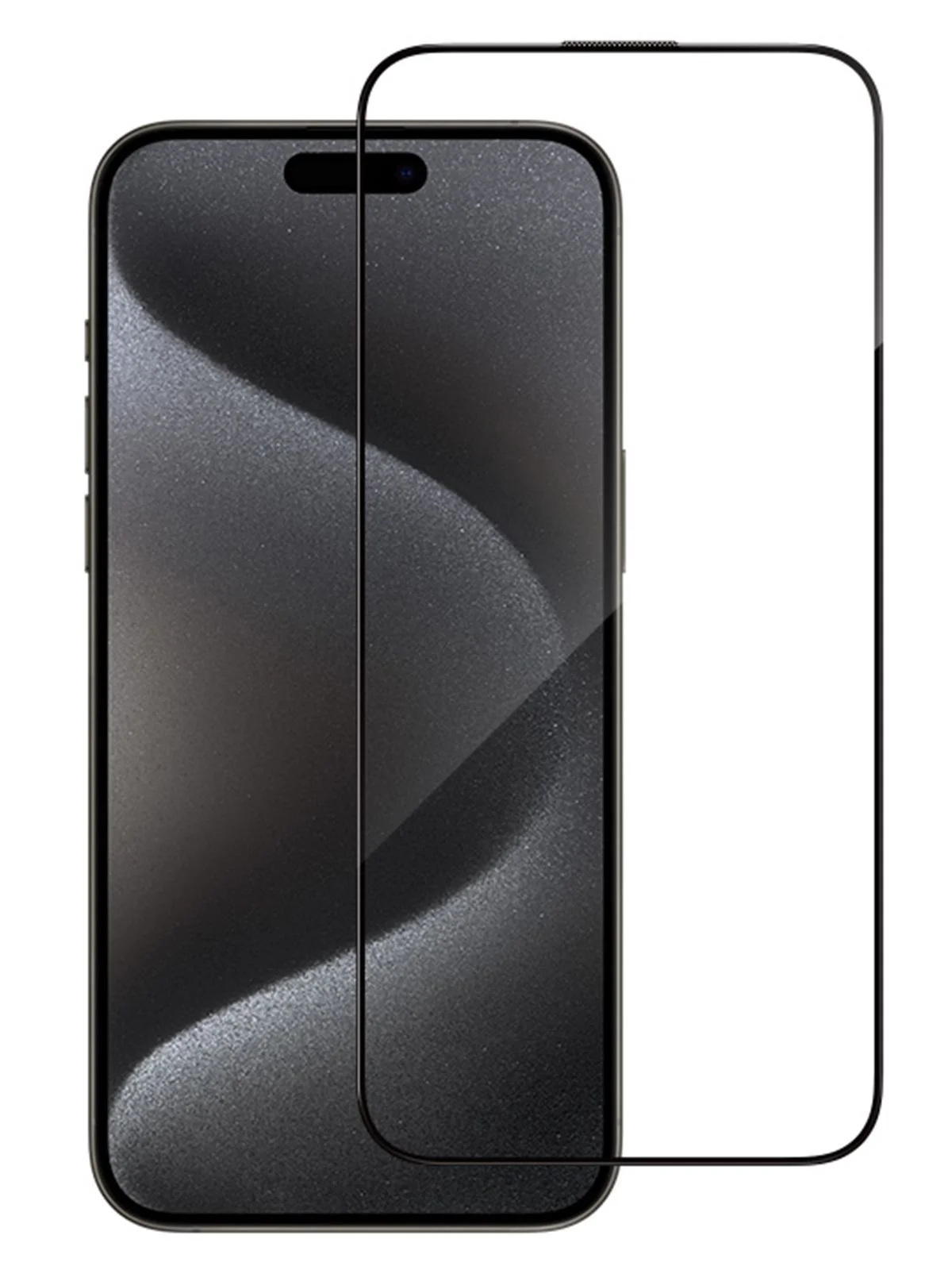 Защитная пленка и стекло Type Gorilla Full Cover HD Glass, Anti-Static, iPhone 15 Pro, 6.1, Black (PTJ1-15P-BK)