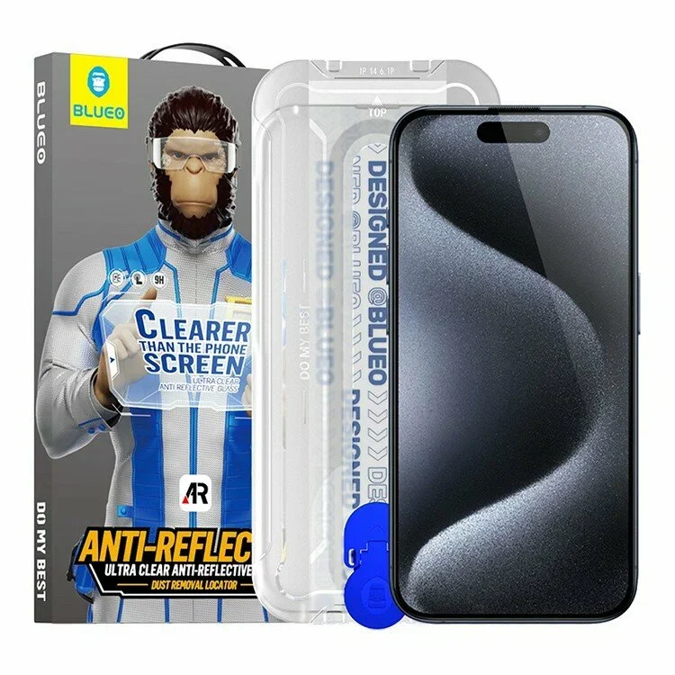 Защитная пленка и стекло Type Gorilla Ultra Clear AR, Anti-Reflective HD Glass, iPhone 15 Pro Max, 6.7, Black (MT26-15PM-BK)