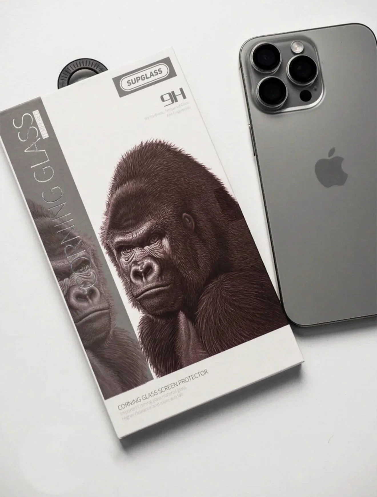Защитная пленка и стекло Type Gorilla Ultra Clear AR, Anti-Reflective HD Glass, iPhone 16/15, 6.1, Black (MT26-15-16-BK)