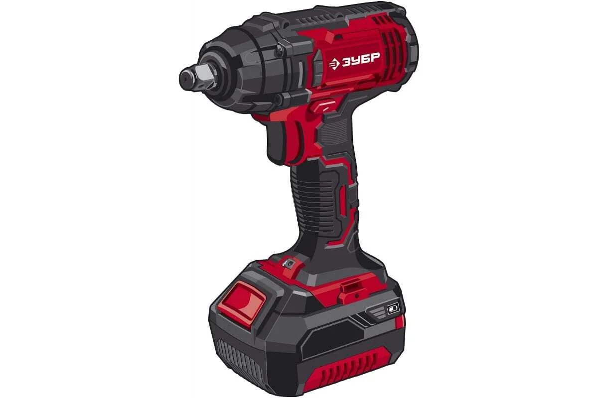 Гайковерт Зубр ГУЛ-410-41 аккум. патрон:квад.1/2" (кейс в комплекте)