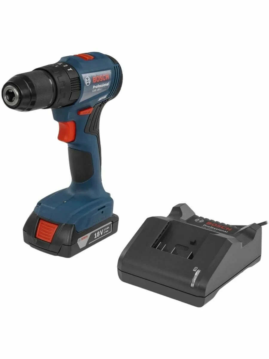 Дрель-шуруповерт Bosch GSB 185-LI аккум. патрон:быстрозажимной (кейс в комплекте) (06019K3101)