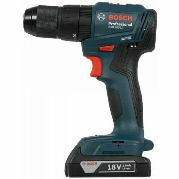 Дрель-шуруповерт Bosch GSB 185-LI аккум. патрон:быстрозажимной (кейс в комплекте) (06019K3101)