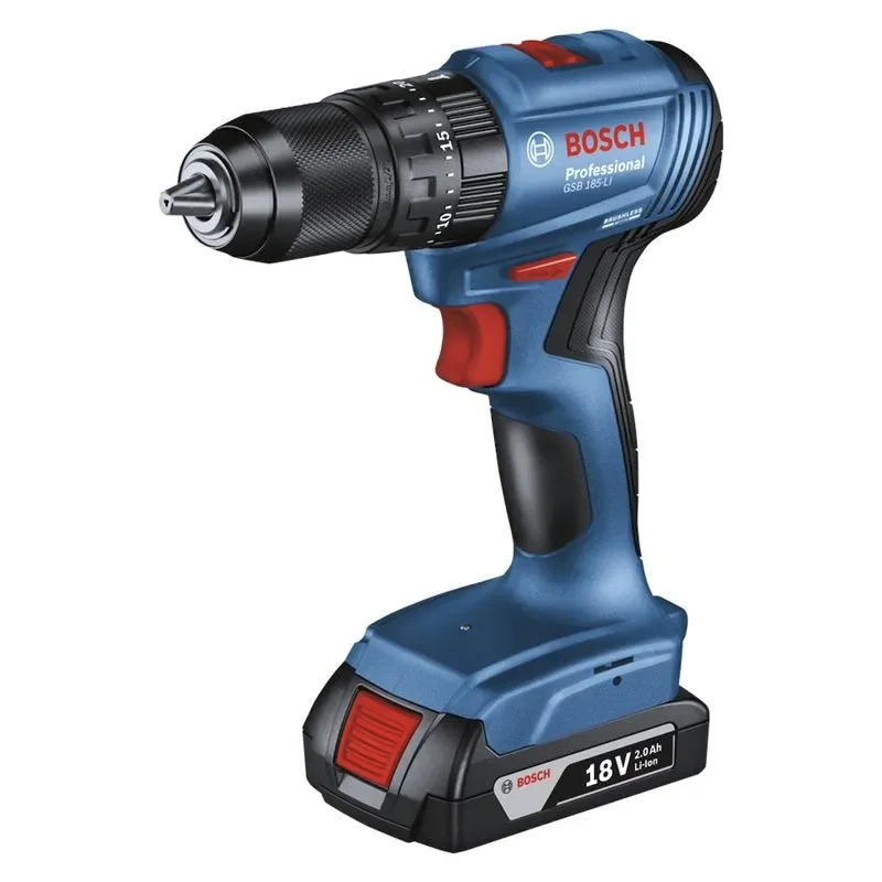 Дрель-шуруповерт Bosch GSB 185-LI аккум. патрон:быстрозажимной (кейс в комплекте) (06019K3101)