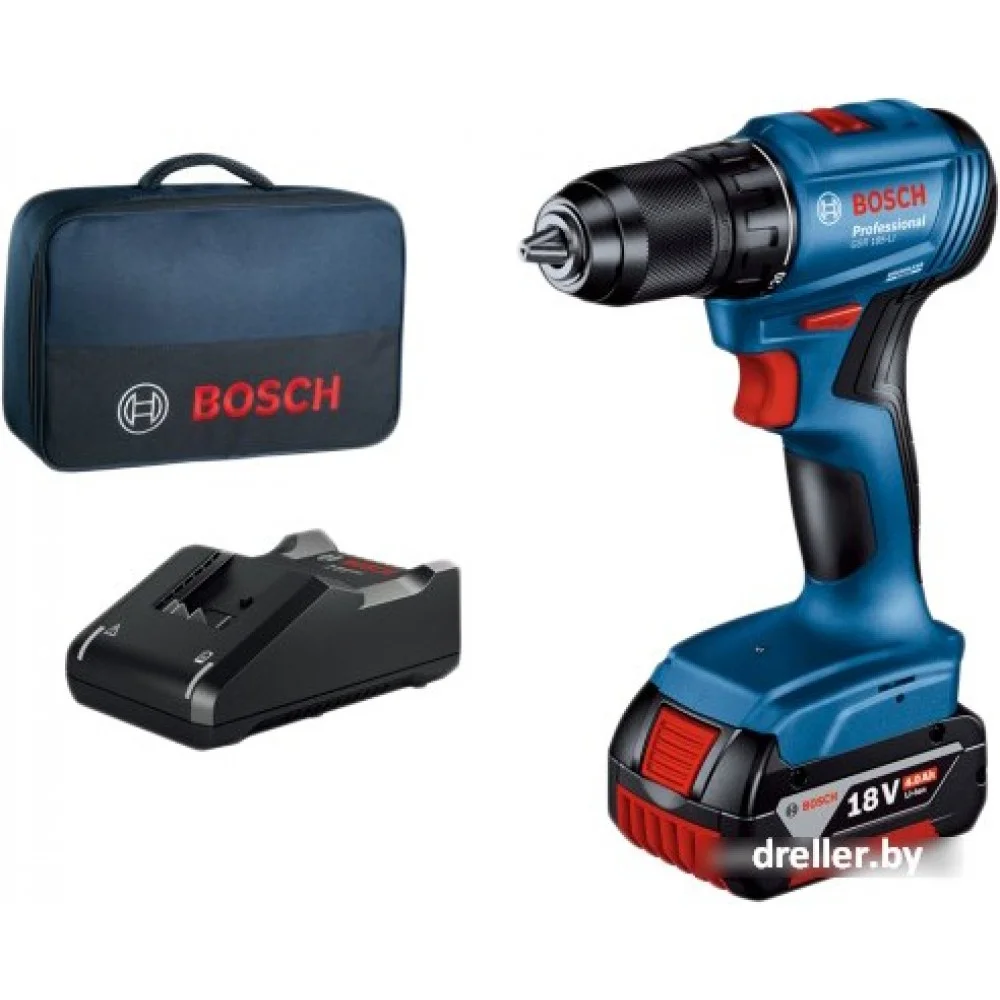 Дрель-шуруповерт Bosch GSR 185-LI аккум. патрон:быстрозажимной (06019K3005)