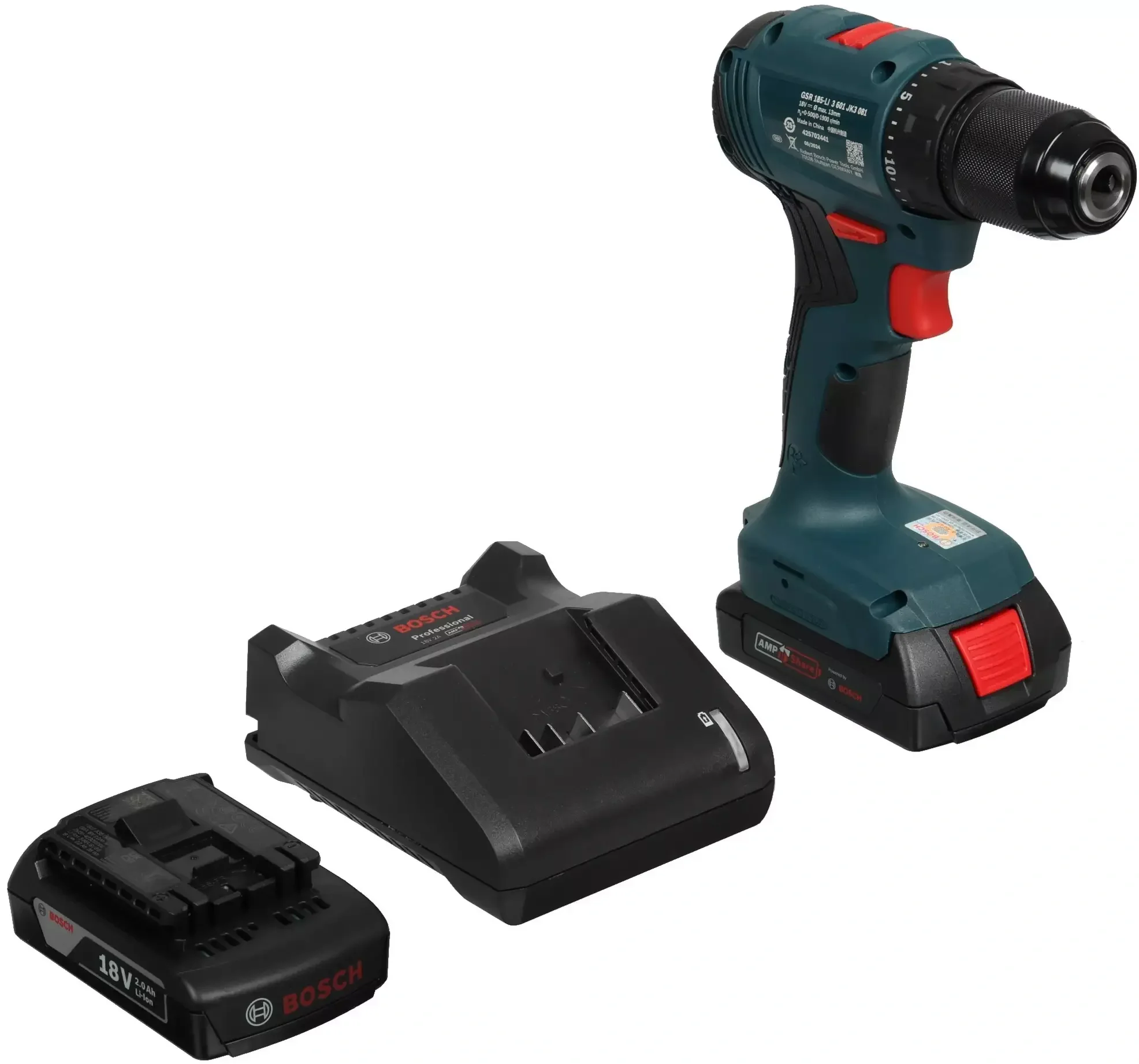 Дрель-шуруповерт Bosch GSR 185-LI аккум. патрон:быстрозажимной (06019K3005)