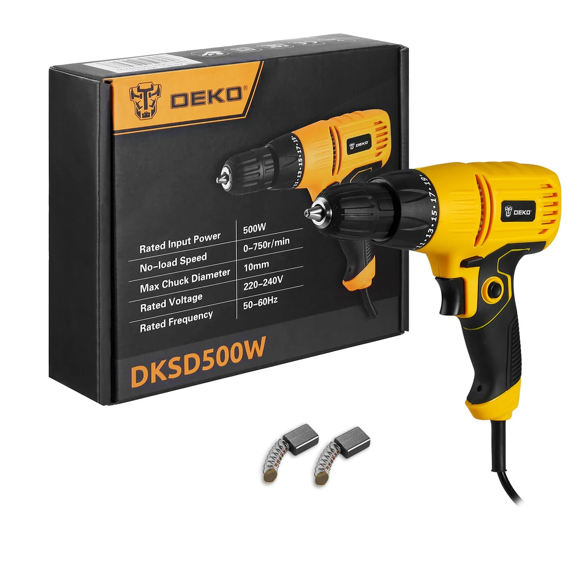 Дрель-шуруповерт Deko DKSD500W 500Вт патрон:быстрозажимной (063-4053)
