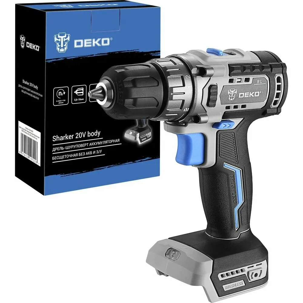 Дрель-шуруповерт Deko Sharker 20V аккум. патрон:быстрозажимной (063-4037)