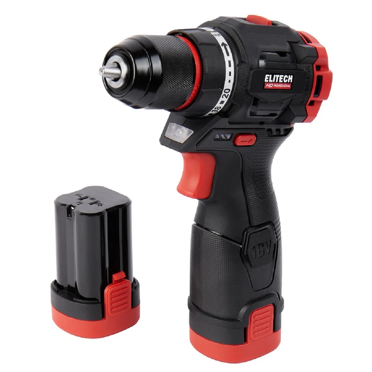 Дрель-шуруповерт Elitech CD 16L2 (E2201.039.01) 32Вт аккум. патрон:быстрозажимной (кейс в комплекте) (205715)
