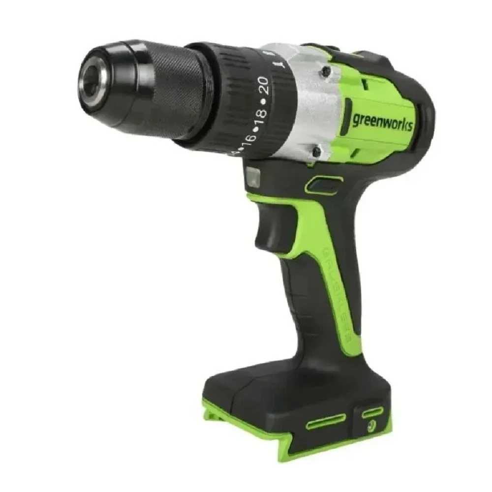 Дрель-шуруповерт Greenworks GD24DD60 аккум. патрон:быстрозажимной (3704107)