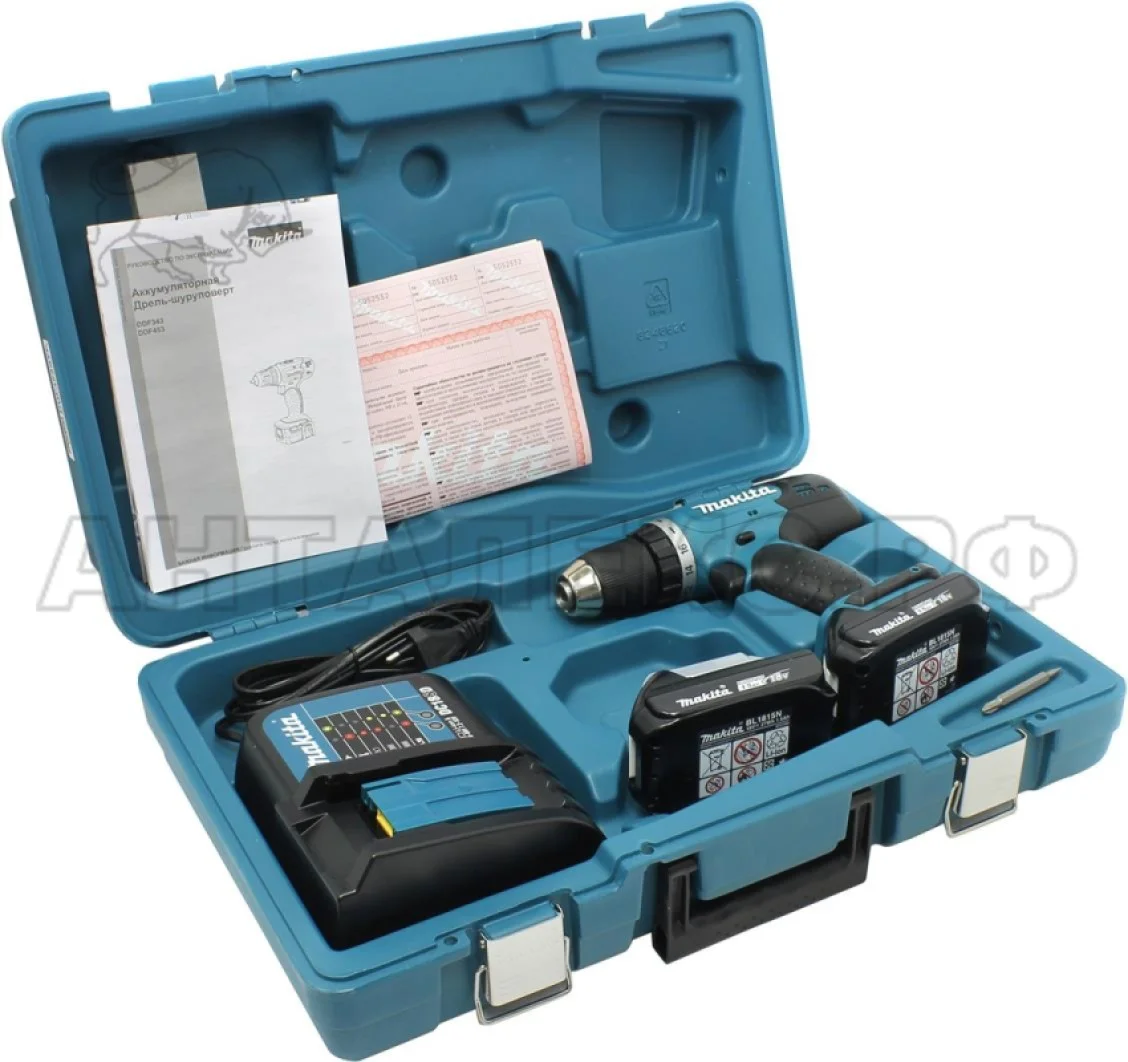 Дрель-шуруповерт Makita DDF453SYE аккум. патрон:быстрозажимной (кейс в комплекте)